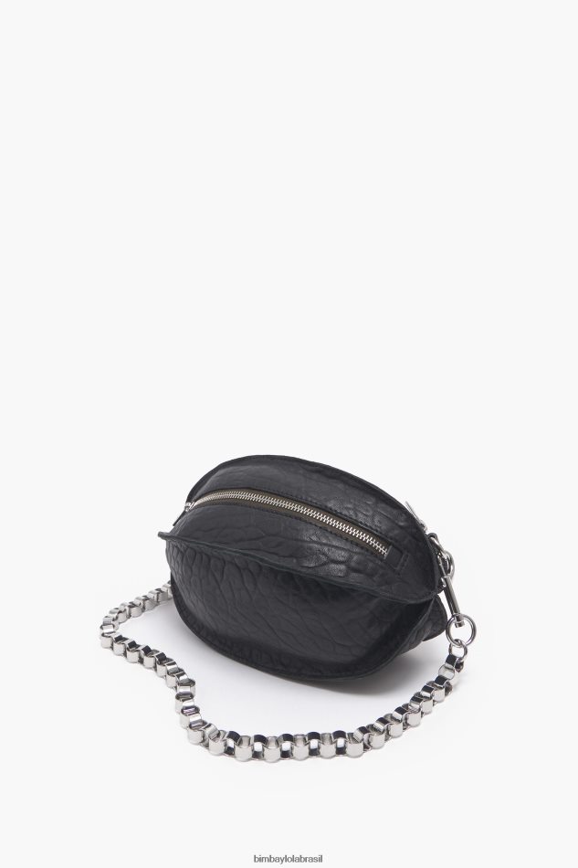 acessórios Bimba Y Lola bolsa pelota de couro preto P28JFH141