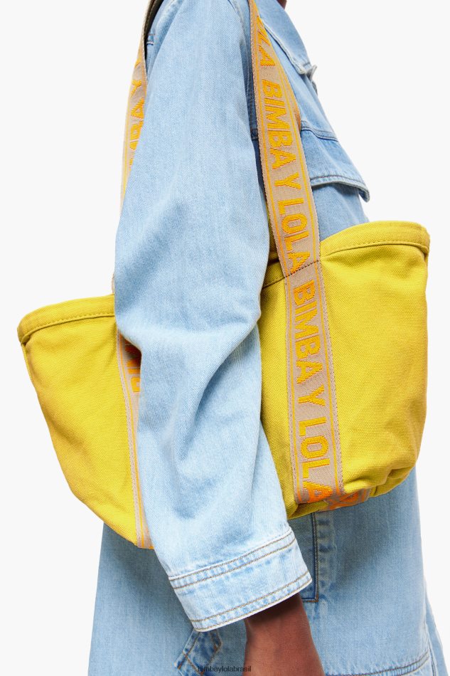 acessórios Bimba Y Lola bolsa de lona amarelo P28JFH84