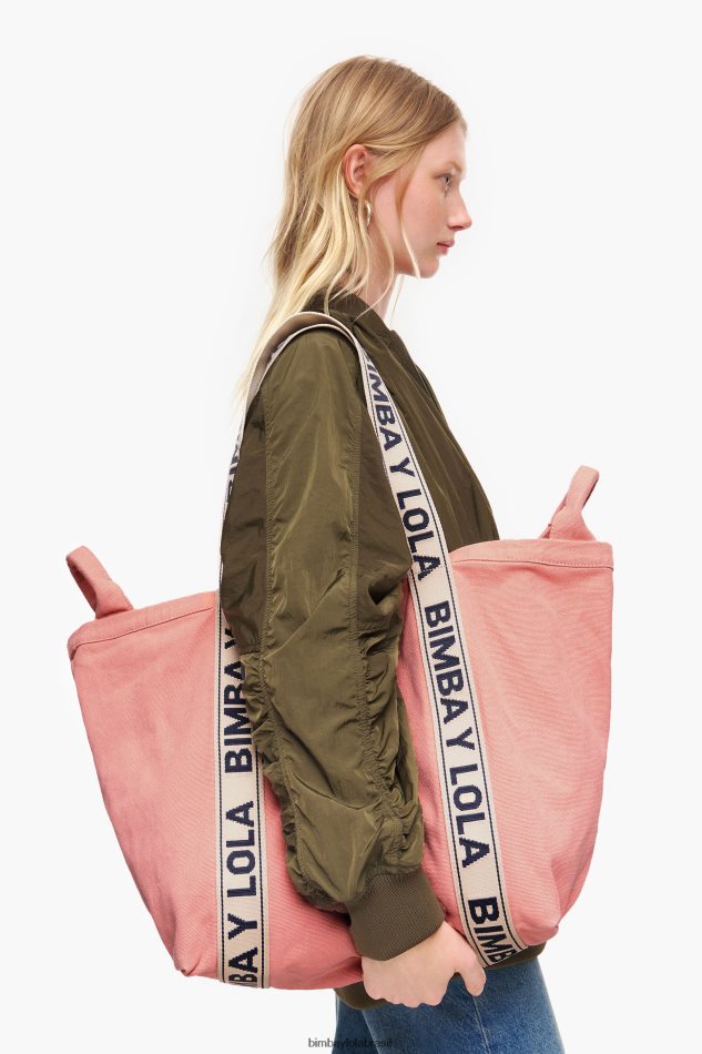 acessórios Bimba Y Lola bolsa de lona rosa P28JFH117