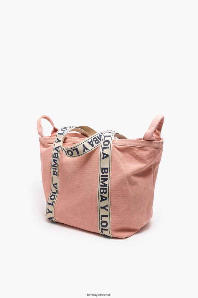 acessórios Bimba Y Lola bolsa de lona rosa P28JFH117