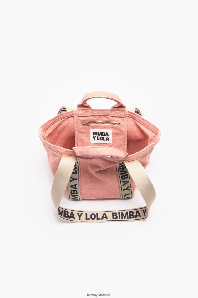 acessórios Bimba Y Lola bolsa de lona rosa P28JFH83