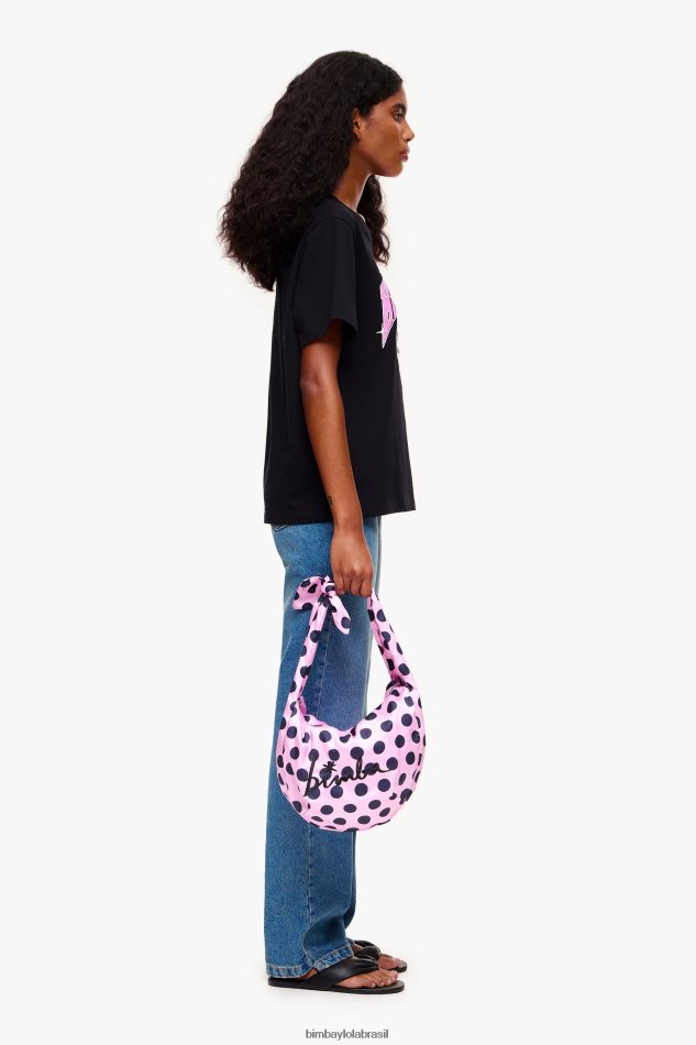 acessórios Bimba Y Lola saco de balde de dotnylon rosa P28JFH118