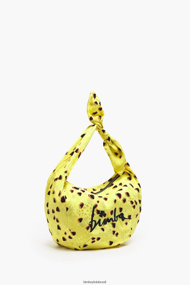 acessórios Bimba Y Lola saco de balde de nylon de corações pequenos amarelo P28JFH119