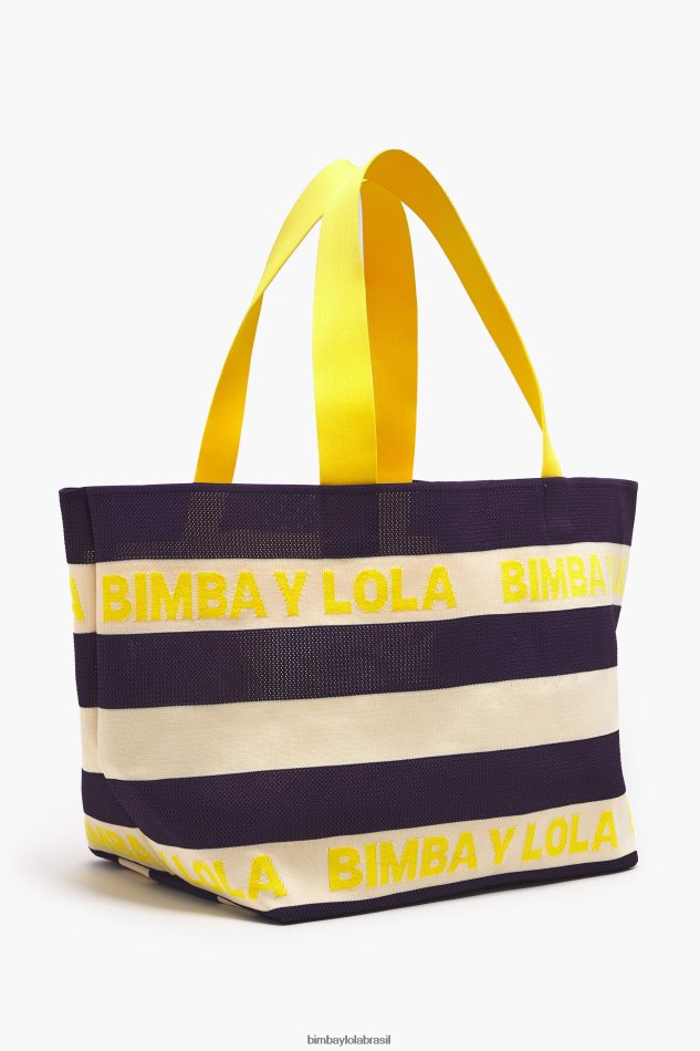acessórios Bimba Y Lola saco de compras de malha marinha P28JFH127
