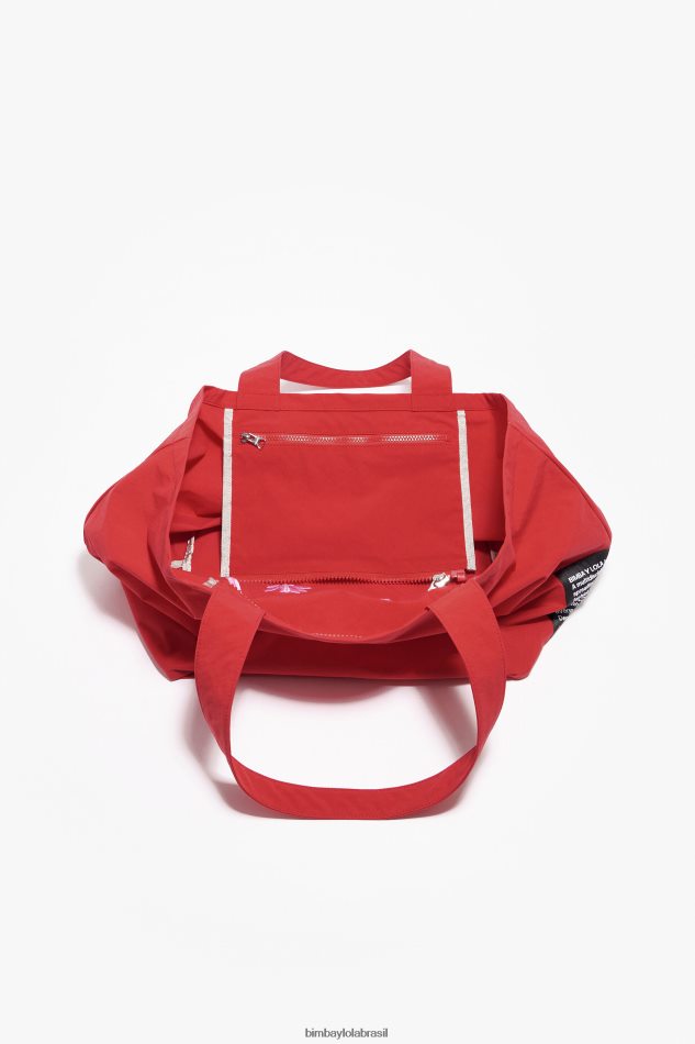acessórios Bimba Y Lola sacola de compras de náilon vermelho P28JFH123