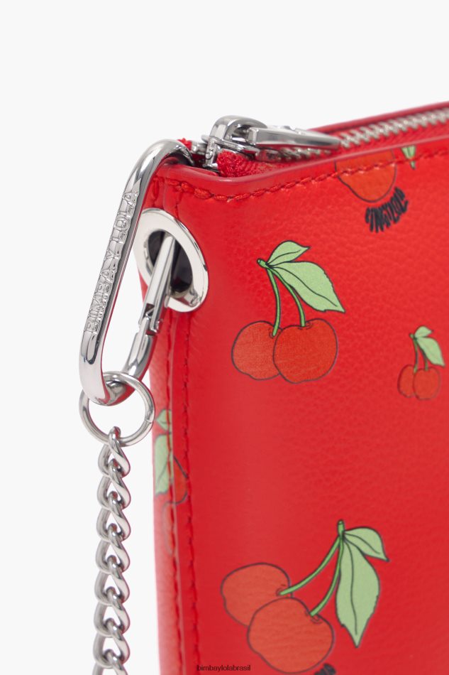 acessórios Bimba Y Lola bolsa transversal com estampa de cereja vermelho P28JFH149