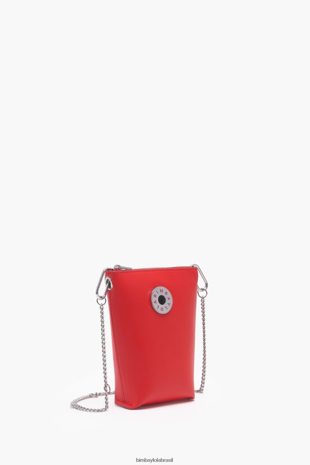 acessórios Bimba Y Lola bolsa transversal de couro vermelho P28JFH150