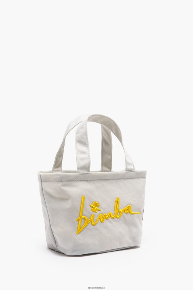 acessórios Bimba Y Lola mini bolsa de trapézio de náilon cinza gelo P28JFH158