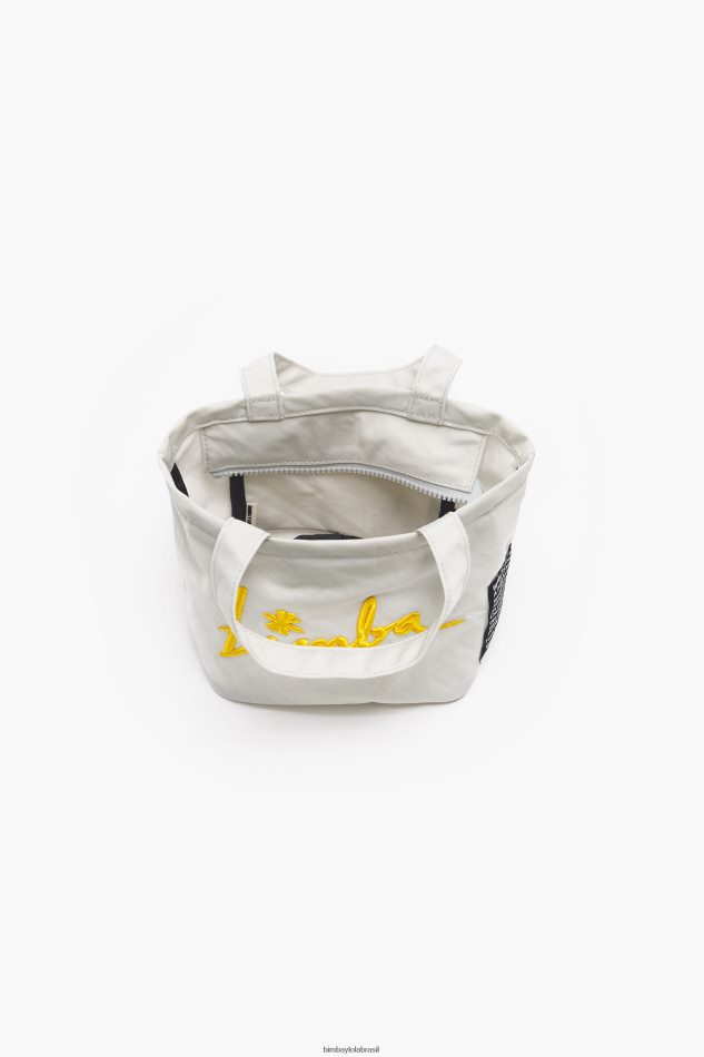 acessórios Bimba Y Lola mini bolsa de trapézio de náilon cinza gelo P28JFH158