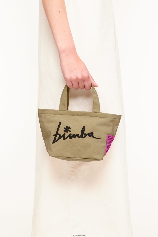 acessórios Bimba Y Lola mini bolsa de trapézio de náilon natural P28JFH156