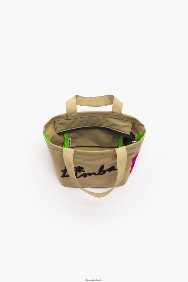 acessórios Bimba Y Lola mini bolsa de trapézio de náilon natural P28JFH157