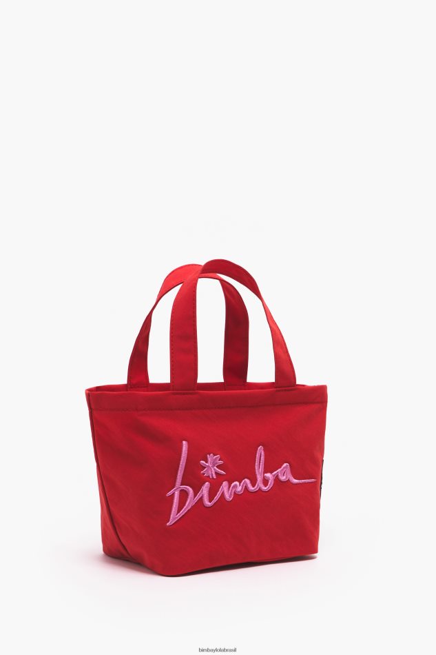 acessórios Bimba Y Lola mini bolsa de trapézio de náilon vermelho P28JFH159