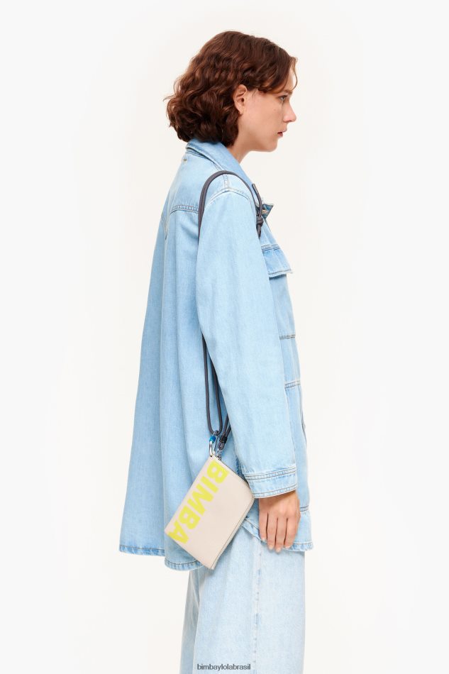 acessórios Bimba Y Lola mini bolsa retangular de couro off white P28JFH163