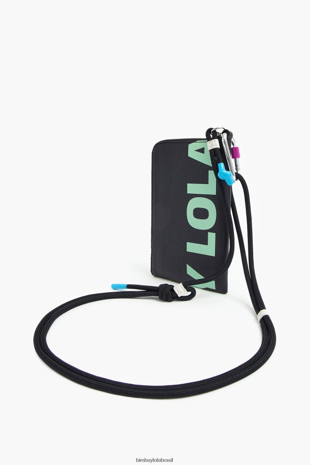 acessórios Bimba Y Lola pochette multifunções em pele preto P28JFH164