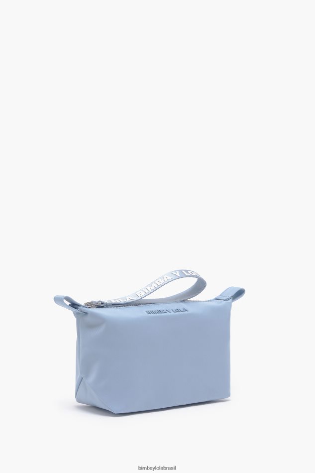acessórios Bimba Y Lola caso de maquiagem de trapézio de nylon azul P28JFH1092