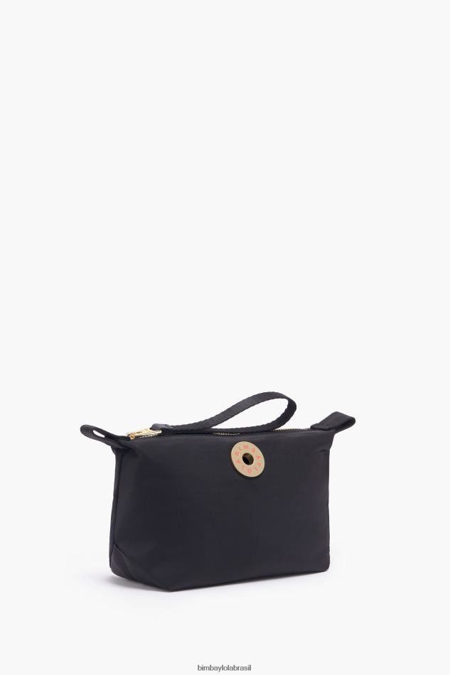 acessórios Bimba Y Lola caso de maquiagem de trapézio de nylon preto P28JFH1098