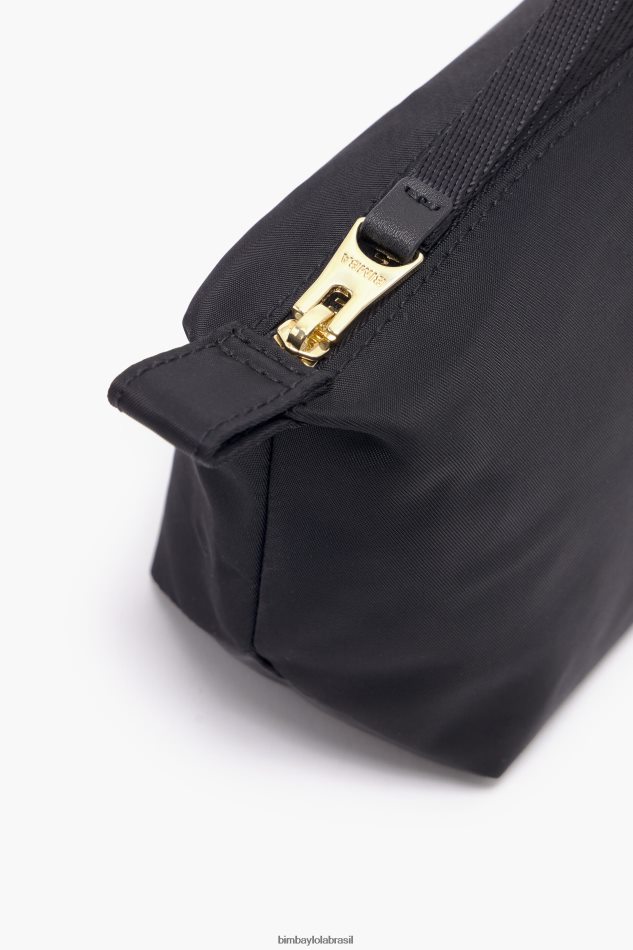 acessórios Bimba Y Lola caso de maquiagem de trapézio de nylon preto P28JFH1098