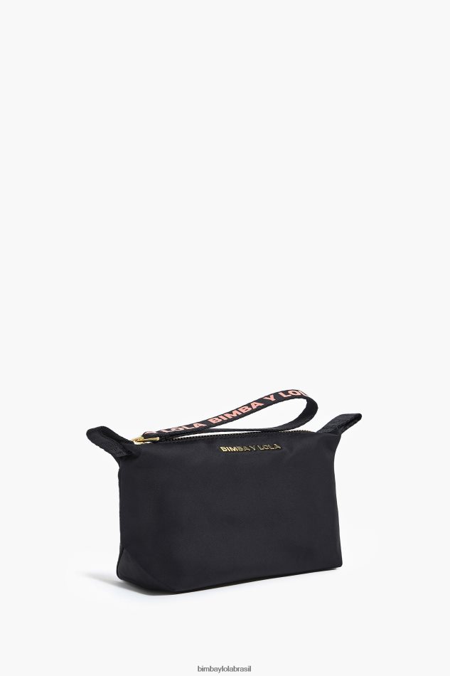 acessórios Bimba Y Lola caso de maquiagem de trapézio de nylon preto P28JFH1102