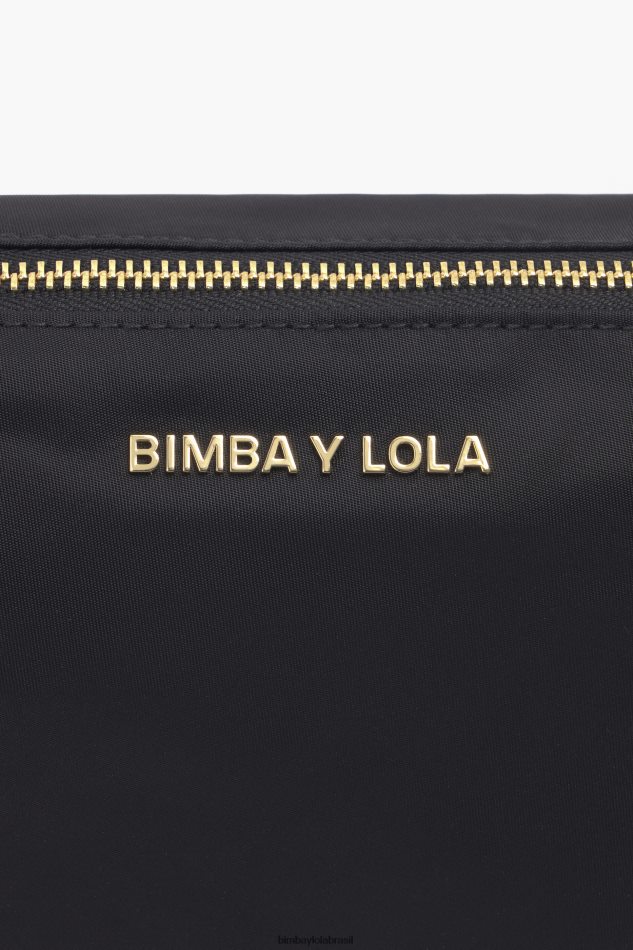 acessórios Bimba Y Lola caso de maquiagem de trapézio de nylon preto P28JFH1103