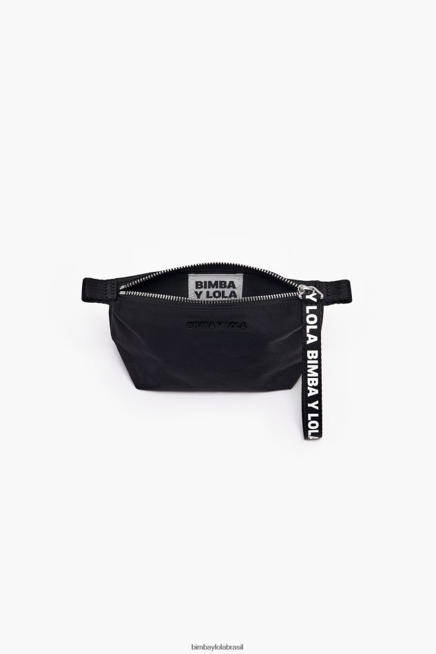 acessórios Bimba Y Lola caso de maquiagem de trapézio de nylon preto P28JFH1114