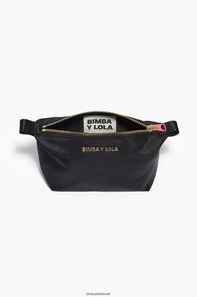 acessórios Bimba Y Lola caso de maquiagem de trapézio de nylon preto P28JFH1115