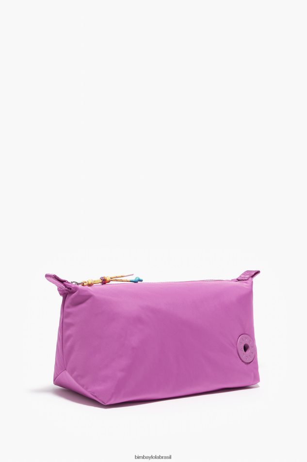 acessórios Bimba Y Lola caso de maquiagem de trapézio de nylon rosa P28JFH1106