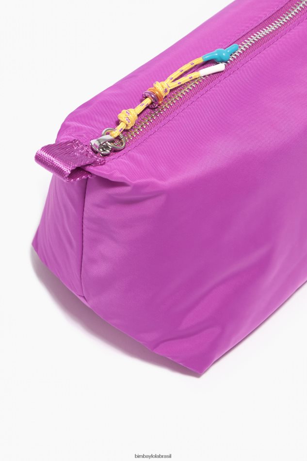 acessórios Bimba Y Lola caso de maquiagem de trapézio de nylon rosa P28JFH1106