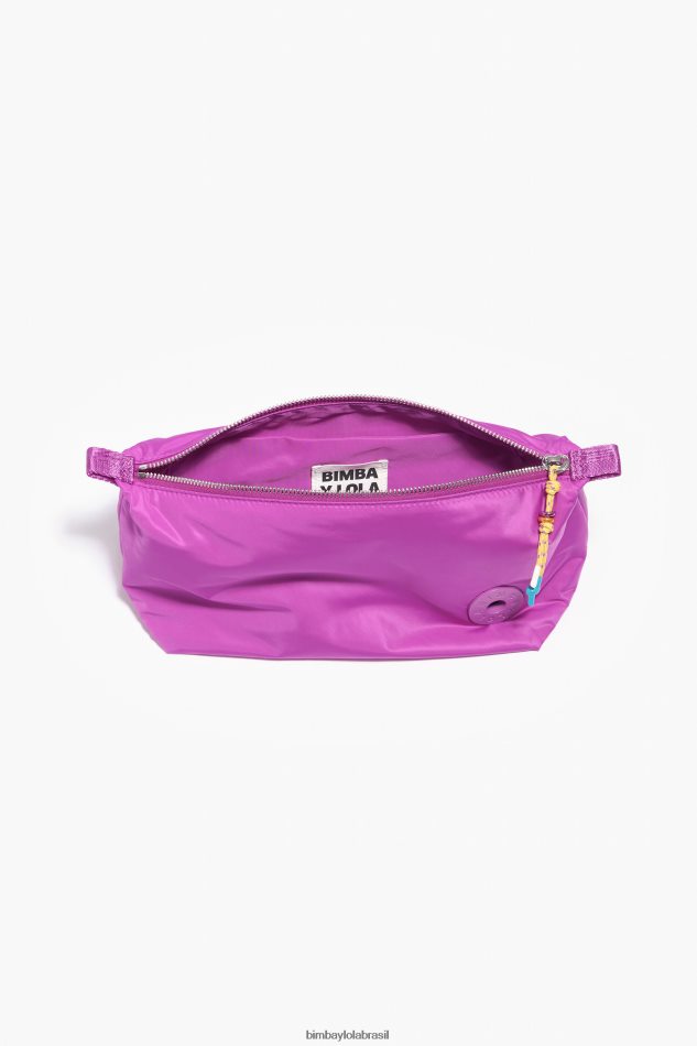 acessórios Bimba Y Lola caso de maquiagem de trapézio de nylon rosa P28JFH1106