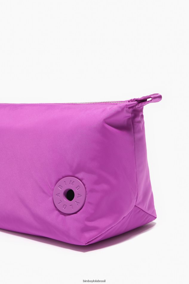 acessórios Bimba Y Lola caso de maquiagem de trapézio de nylon rosa P28JFH1106