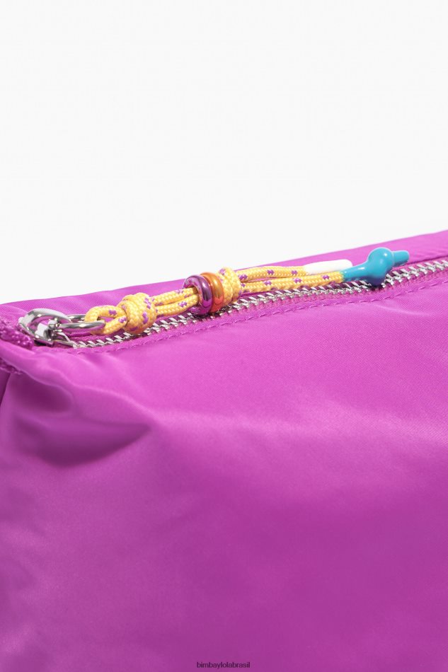 acessórios Bimba Y Lola caso de maquiagem de trapézio de nylon rosa P28JFH1106