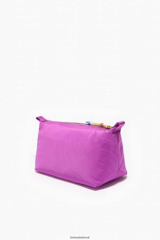 acessórios Bimba Y Lola caso de maquiagem de trapézio de nylon rosa P28JFH1106