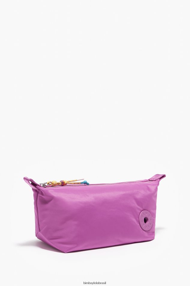 acessórios Bimba Y Lola caso de maquiagem de trapézio de nylon rosa P28JFH1109