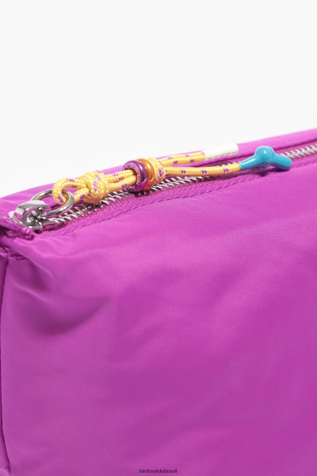 acessórios Bimba Y Lola caso de maquiagem de trapézio de nylon rosa P28JFH1109
