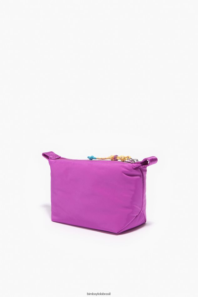 acessórios Bimba Y Lola caso de maquiagem de trapézio de nylon rosa P28JFH1111