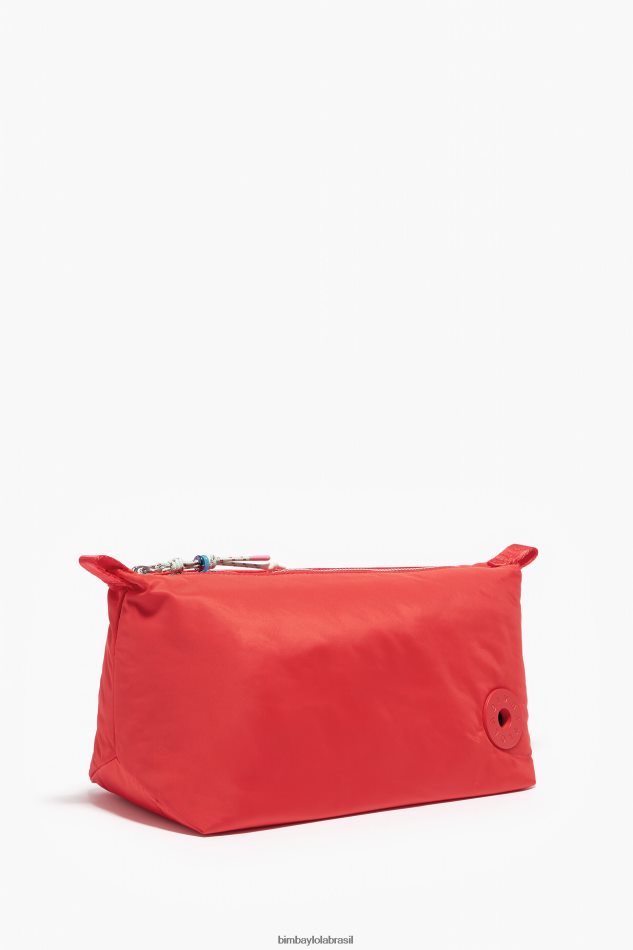 acessórios Bimba Y Lola caso de maquiagem de trapézio de nylon vermelho P28JFH1110