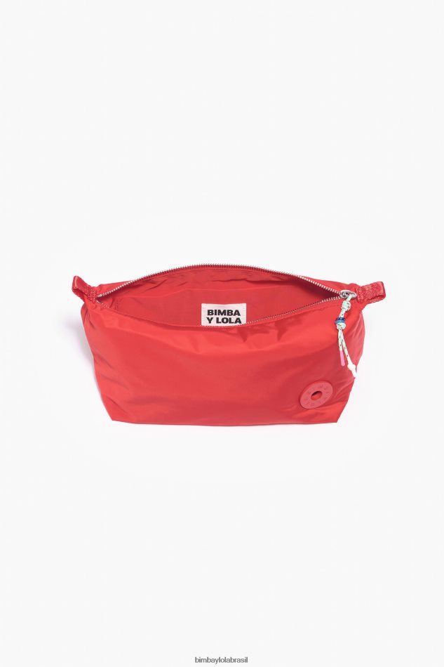 acessórios Bimba Y Lola caso de maquiagem de trapézio de nylon vermelho P28JFH1110