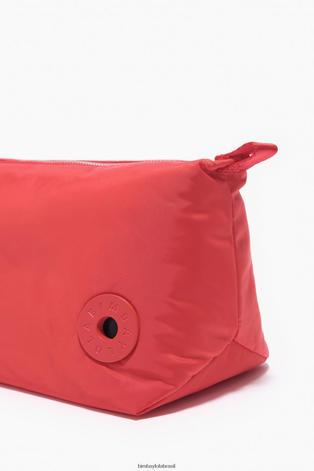 acessórios Bimba Y Lola caso de maquiagem de trapézio de nylon vermelho P28JFH1110
