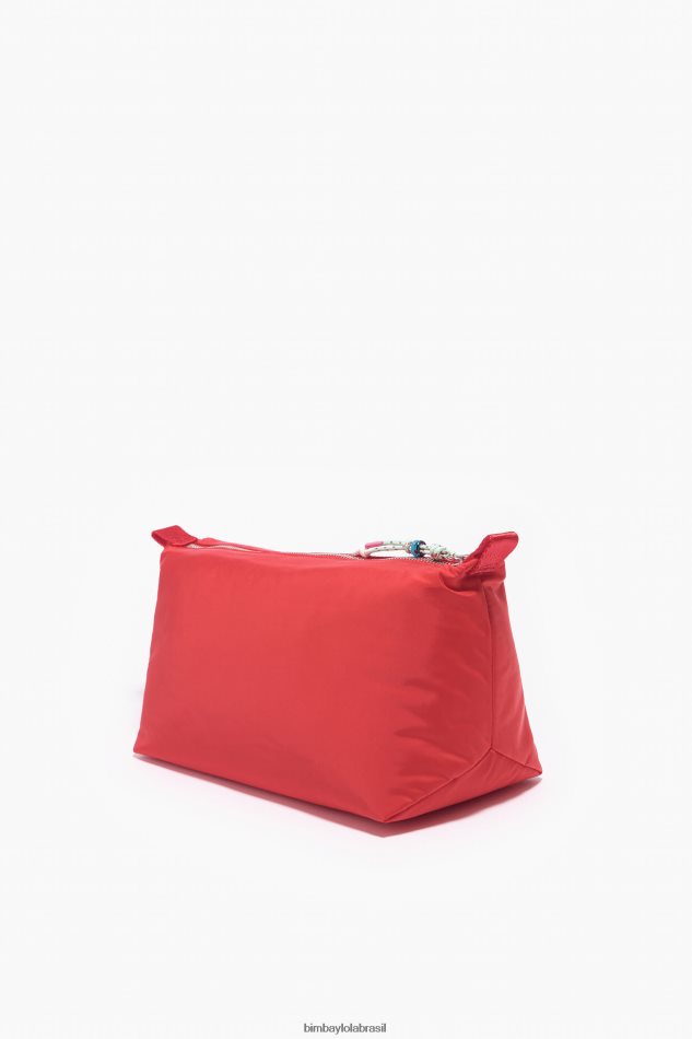 acessórios Bimba Y Lola caso de maquiagem de trapézio de nylon vermelho P28JFH1110