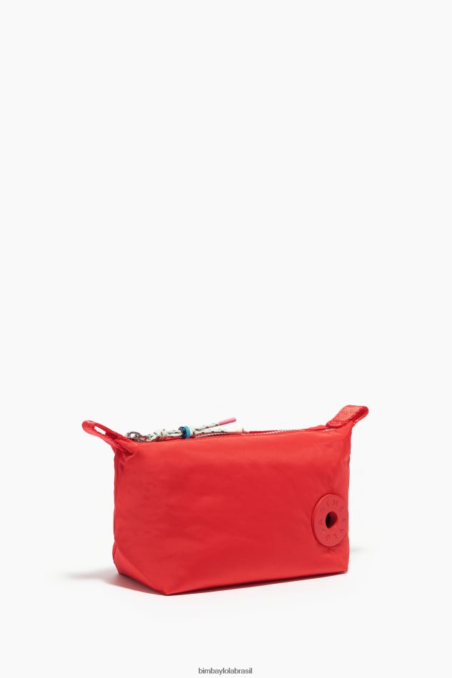 acessórios Bimba Y Lola caso de maquiagem de trapézio de nylon vermelho P28JFH1112
