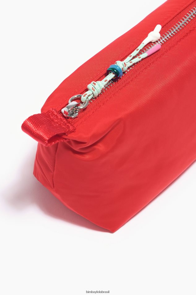 acessórios Bimba Y Lola caso de maquiagem de trapézio de nylon vermelho P28JFH1112