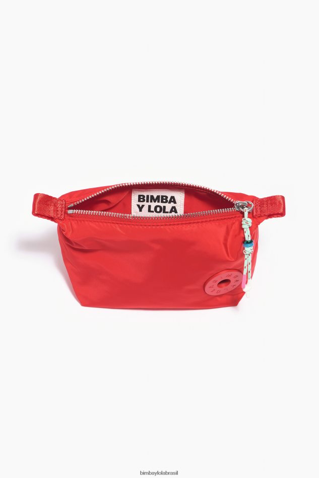 acessórios Bimba Y Lola caso de maquiagem de trapézio de nylon vermelho P28JFH1112