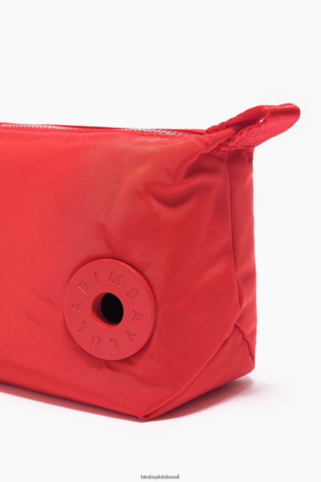 acessórios Bimba Y Lola caso de maquiagem de trapézio de nylon vermelho P28JFH1112