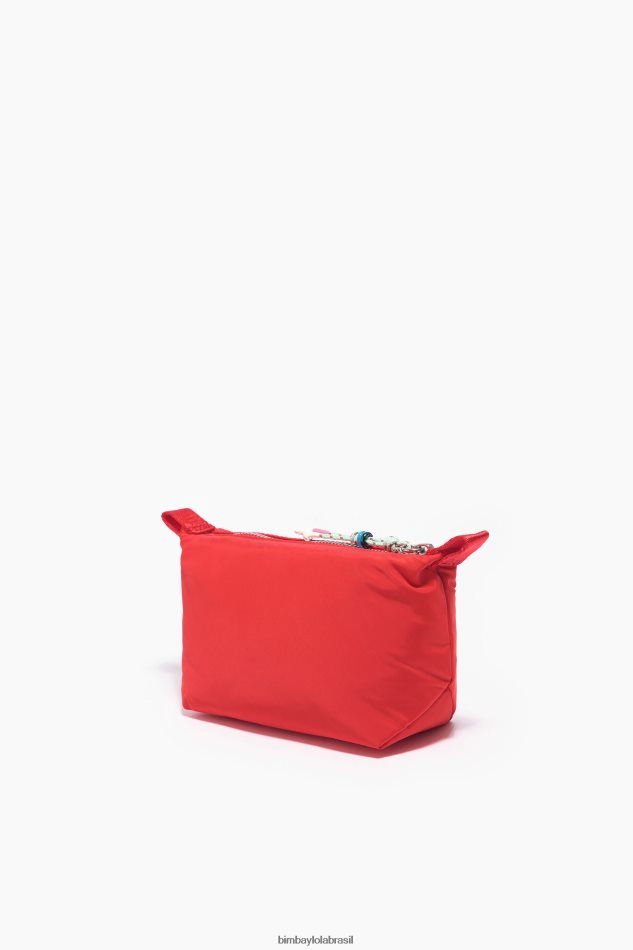 acessórios Bimba Y Lola caso de maquiagem de trapézio de nylon vermelho P28JFH1112