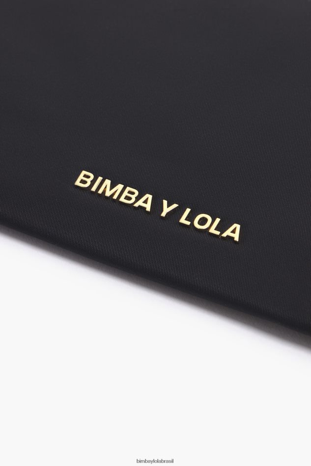 acessórios Bimba Y Lola estojo de maquiagem de nylon retangular médio preto P28JFH1101