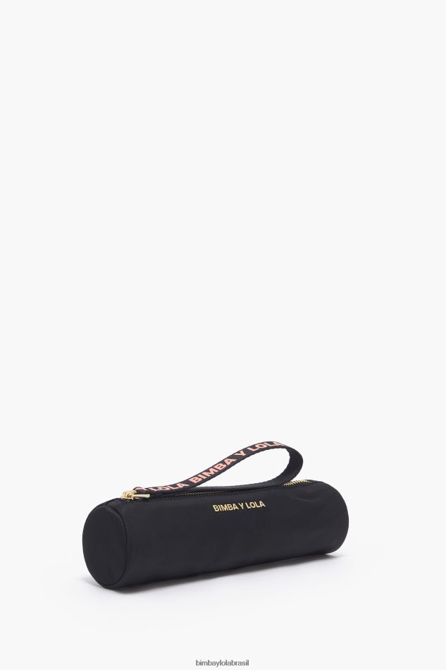 acessórios Bimba Y Lola caixa de nylon cilíndrica preto P28JFH1120