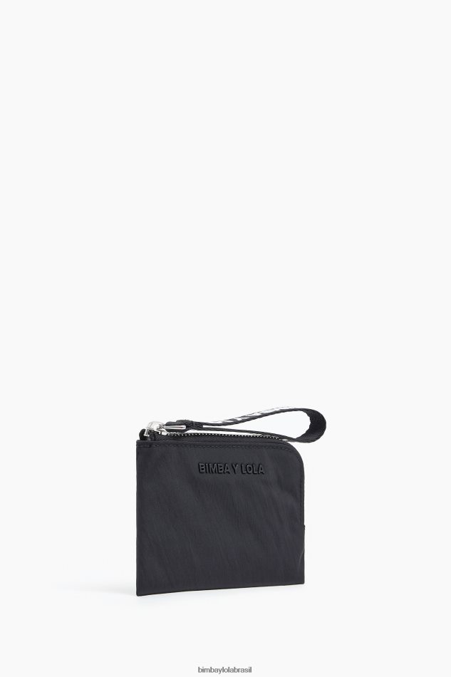 acessórios Bimba Y Lola bolsa de moedas curvada de náilon preto P28JFH1131