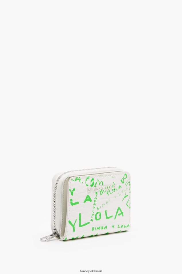 acessórios Bimba Y Lola bolsa aba com estampa de crocodilo branco P28JFH1043