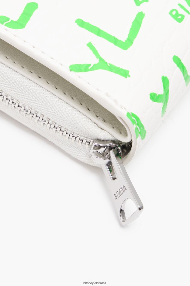acessórios Bimba Y Lola bolsa aba com estampa de crocodilo branco P28JFH1043