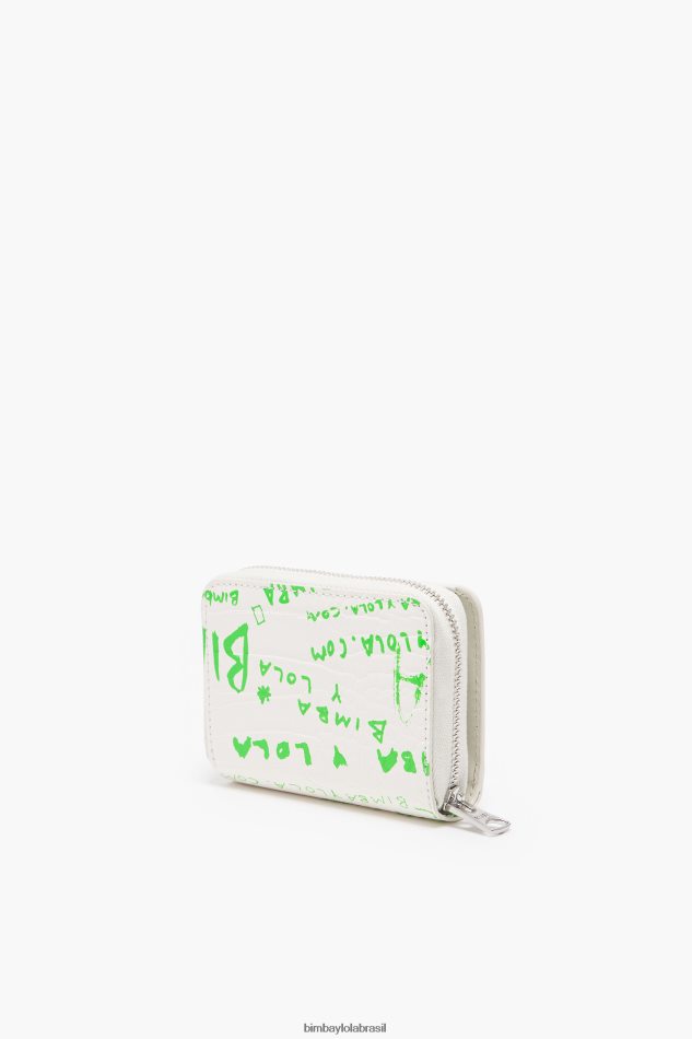 acessórios Bimba Y Lola bolsa aba com estampa de crocodilo branco P28JFH1043