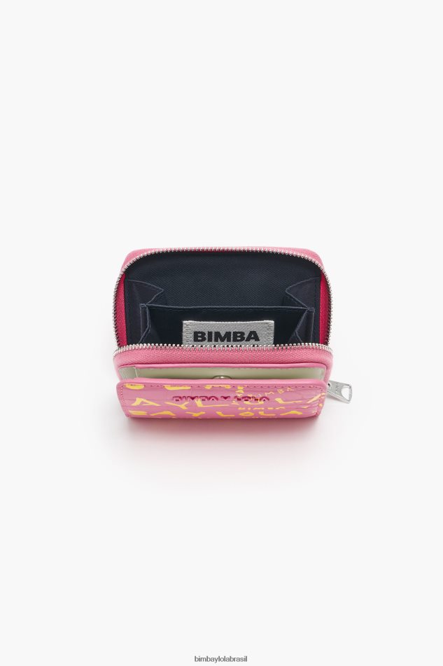 acessórios Bimba Y Lola bolsa aba com estampa de crocodilo rosa P28JFH1044